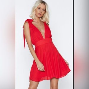 Nasty Gal Truly Madly Deeply Mini Dress in RED